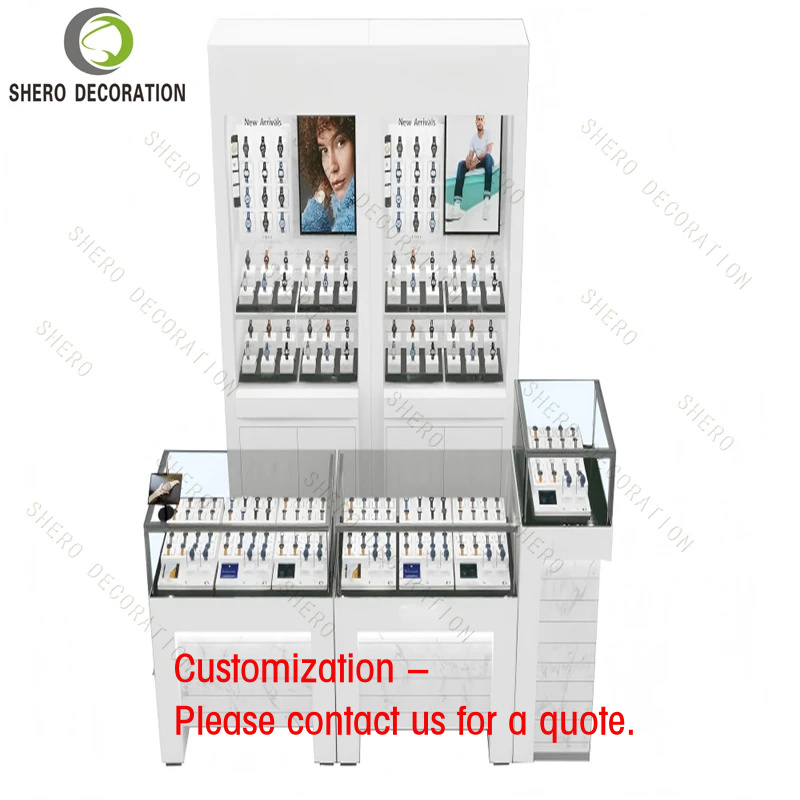 Luxury Watch Shop - Maßgefertigter Luxus-Uhren-Kiosk mit LED-Beleuchtung und Glasvitrine