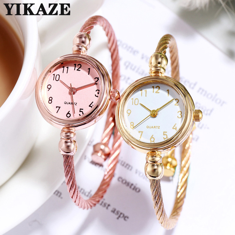 Ladies Luxury Watch - YIKAZE Frauen Uhren Kleine Gold Armreif