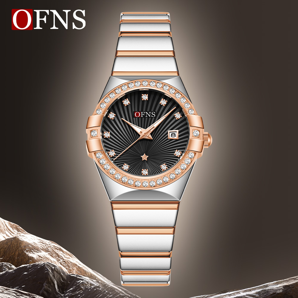 Luxury Watch Shop - OFNS Neue 1569 Luxus-Damen-Quarzuhr, eingelegt mit