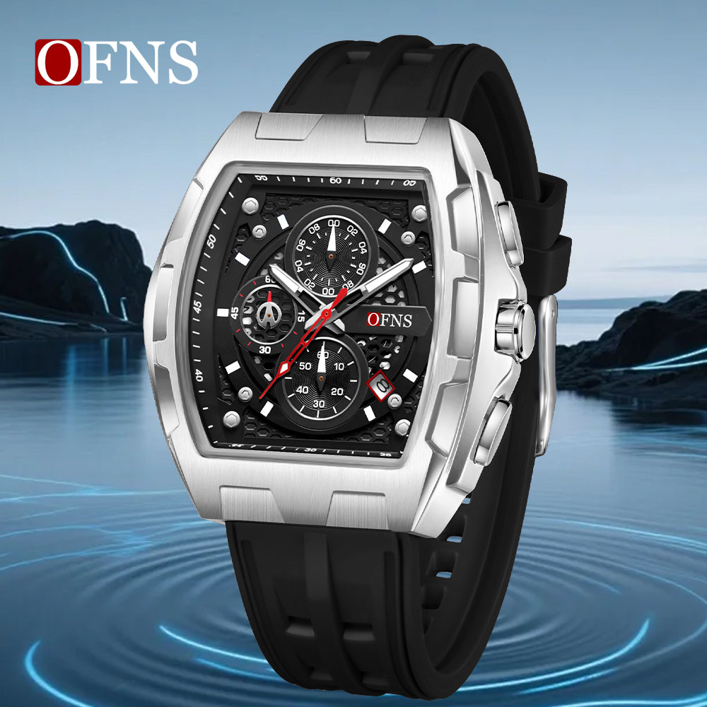 Luxury Watch Shop - OFNS Herren-Mode-Quarzuhr, multifunktionale Zeitmesseruhr, 5ATM wasserdicht,
