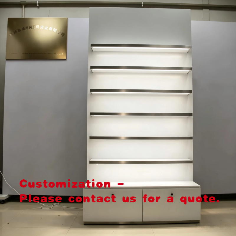 Luxury Watch Shop - Maßgefertigte LED-Edelstahl-Holz-Vitrine für Luxus-Einzelhandelsgeschäfte, Beauty-, Uhren-