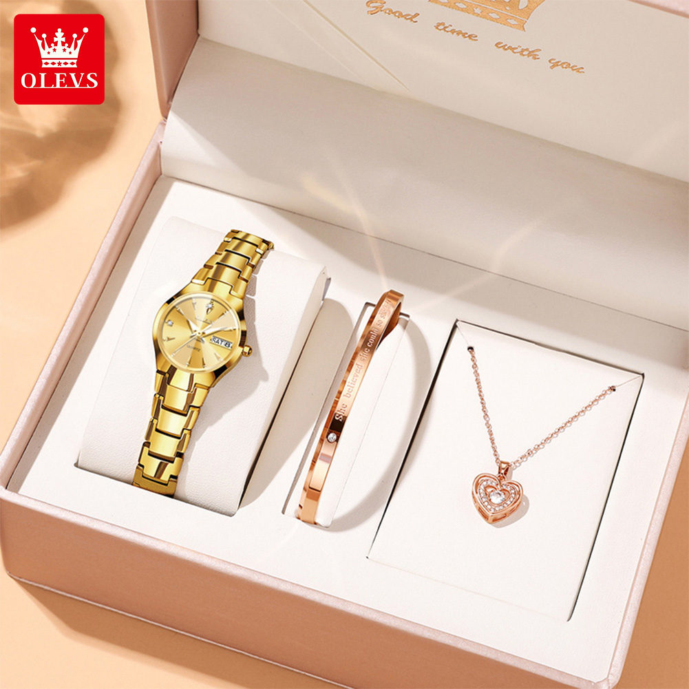 Luxury Watches - OLEVS Damenuhr 8697, luxuriöse, elegante Quarzuhren,