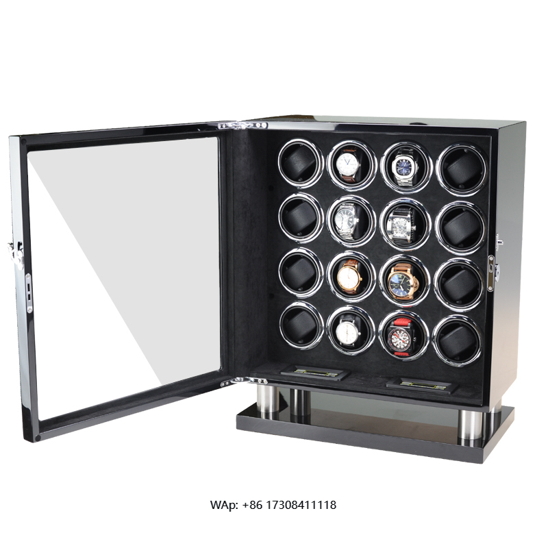 Luxury Watch Case - Luxuriöser Uhrenbeweger mit Safe-Funktion, Holz-Uhrenbox, leiser