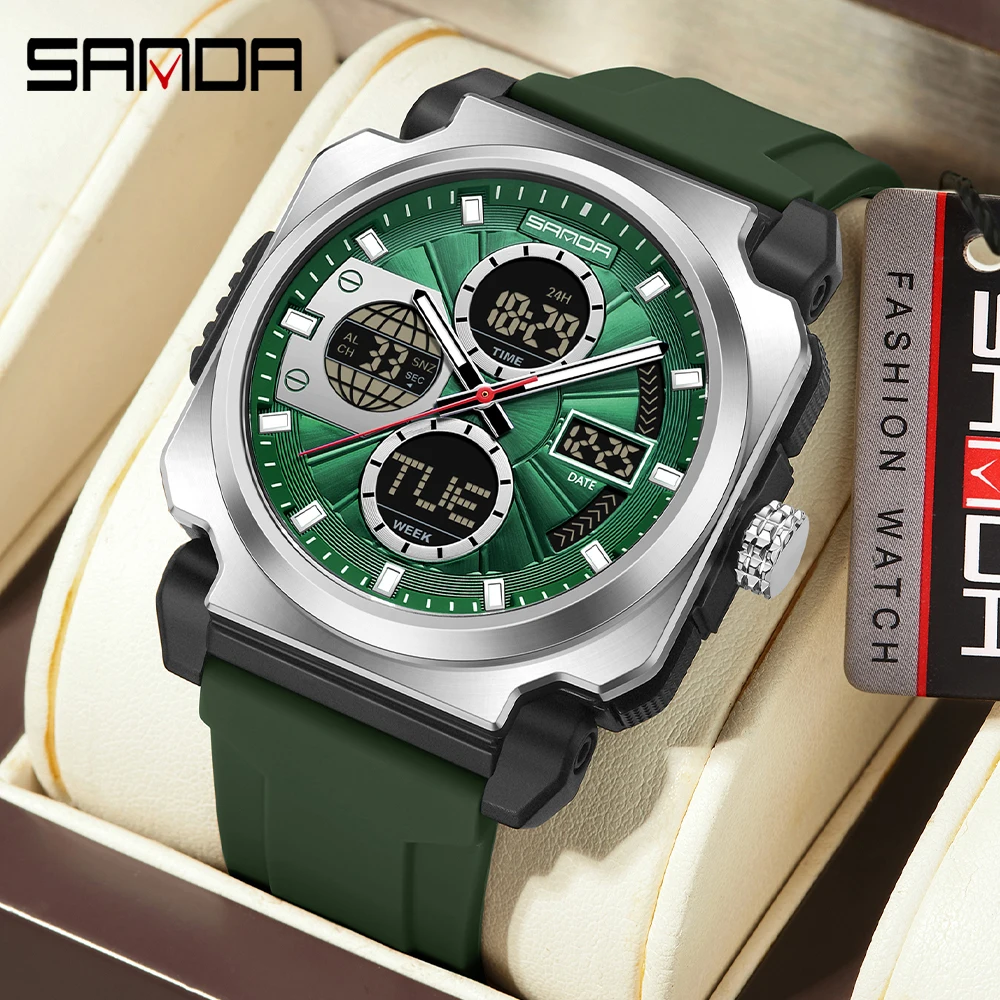 Luxury Watch Shop - SANDA Elektronische Herrenuhr, Outdoor-Sport, multifunktional, wasserdicht,