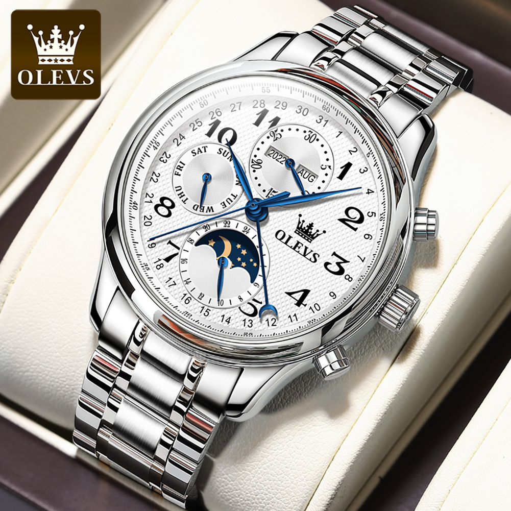 Moonphase Complication Watch - OLEVS 6667 Luxus Original Herren Mechanische