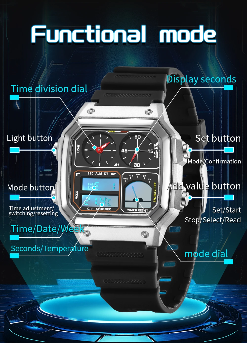 Mode SANDA 6257, beliebte Herr – Luxury Watch Shop Bewertung und Preis