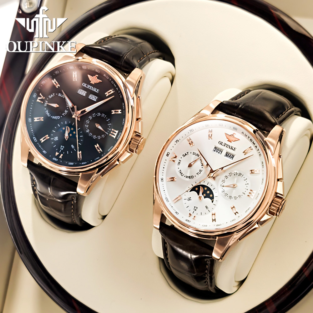 OUPINKE 3189 Männer Vollautoma – Moonphase Complication Watch Bewertung und Preis