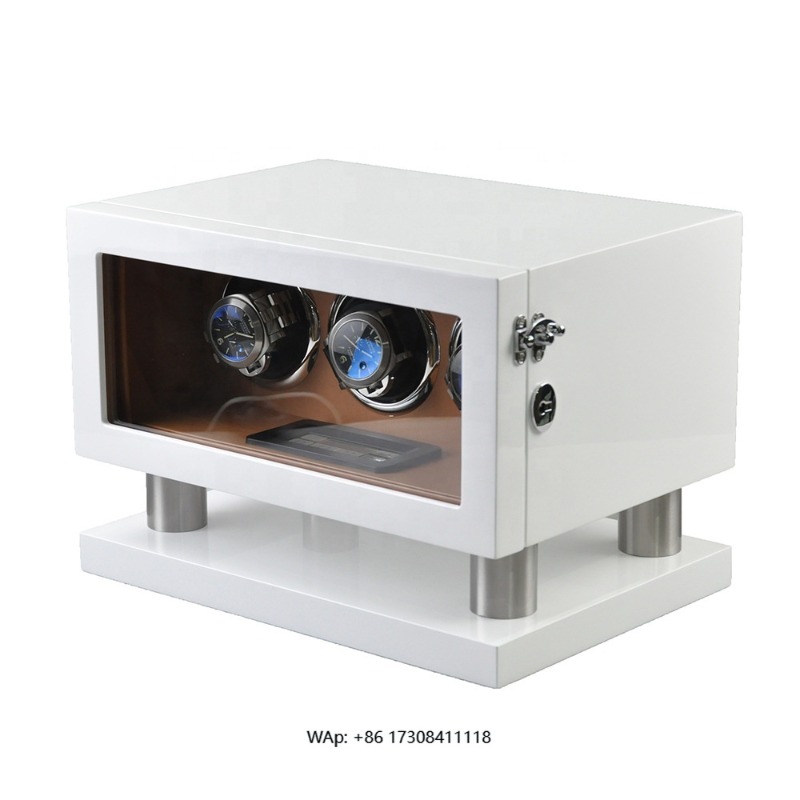 Weiß-Braune Leder-Uhrenbeweger – Luxury Watch Winder Box Bewertung und Preis